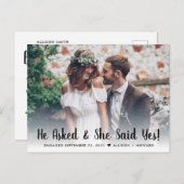 プロポーズ 彼女はイエスと言った 結婚式 写真 結婚する 案内ポストカード (正面/裏面)