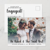 プロポーズ 彼女もイエス 婚約写真 婚約 案内ポストカード (正面/裏面)