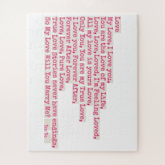 プロポーズ/結婚してくれるか? ジグソーパズル (縦)