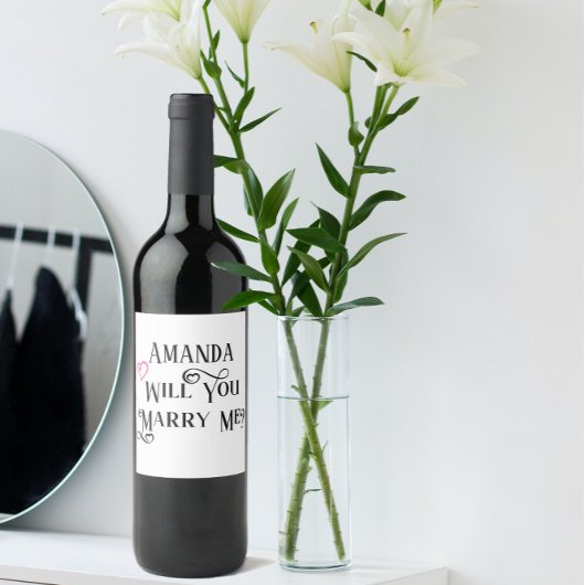 プロポーズ 結婚してくれる？ ワインラベル