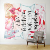 プロポーズ | 結婚しようよ！ オーダーメイド名前 タペストリー (インサイチュ(横))