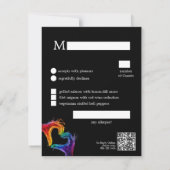🌈❤️プロポーズ +QR ハートオブプライド ウェディング 出欠カード (裏面)