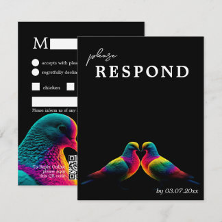プロミスの鳩 MENU + QR RSVP