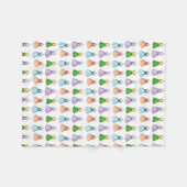 プロムかわいらしドレスヴィンテージレトロ1950sファッション フリースブランケット (正面(横))