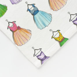 プロムかわいらしドレスヴィンテージレトロ1950sファッション フリースブランケット