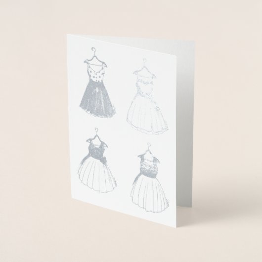 プロムかわいらしパーティードレスレトロヴィンテージ50sファッション 箔カード (正面)