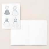 プロムかわいらしパーティードレスレトロヴィンテージ50sファッション 箔カード (ディスプレー)