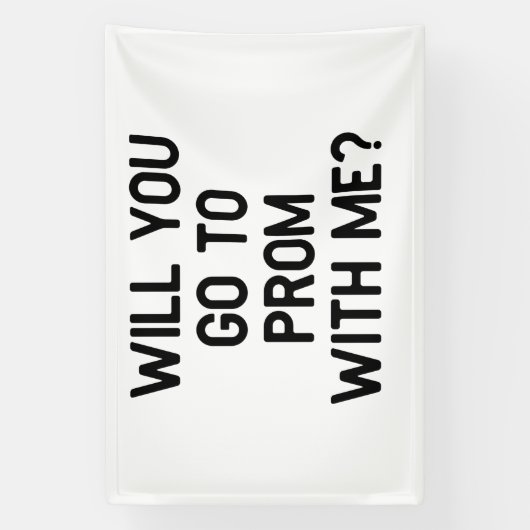 プロムに一緒に行ってくれる？プロポーズ 横断幕 (縦)