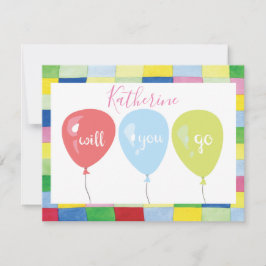 プロムのダンスのPromposalの気球 カード