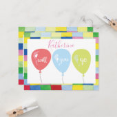 プロムのダンスのPromposalの気球 カード (正面/裏面インサイチュ)