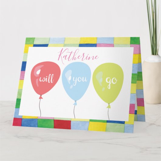 プロムのプロポーズに行くか カード (正面)