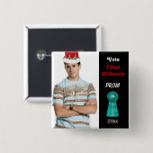 プロムキング(アクア)に投票 缶バッジ (正面&裏面)