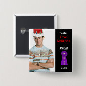 プロムキング（パープル）に投票 缶バッジ (正面&裏面)