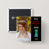 プロムクイーン(アクア)に投票 缶バッジ (正面&裏面)