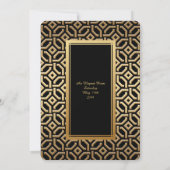 プロムシニア·ジュニア·ブラック·金ゴールド·ジオメトリック·エンペラー 招待状 (裏面)