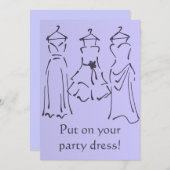 プロムドレスデザインカスタマイズ 招待状 (正面/裏面)