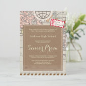 プロムナイトのヴィンテージ旅行招待状カード 招待状 (スタンド正面)