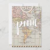 プロムナイトのヴィンテージ旅行招待状カード 招待状 (裏面)