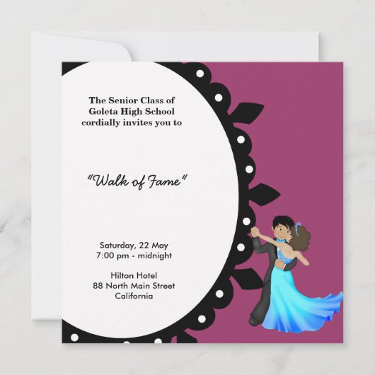 プロムナイトダンス 招待状 (正面)