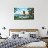 プロムナード公園の彫像の風景 キャンバスプリント (インサイチュ (寝室))