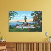 プロムナード公園の彫像の風景 キャンバスプリント (インサイチュ (リビング))