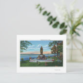 プロムナード公園の彫像の風景 ポストカード (スタンド正面)