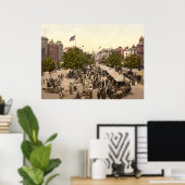 プロムナード – Market Day, Taunton, Somerset, England ポスター (ホームオフィス)