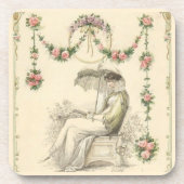 'プロムネードドレス'リージェンシーファッショーンプレート コースター (正面)