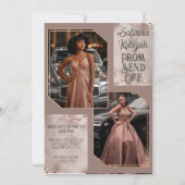 プロムパーソナライズされたが卒業式カップルの写真を送信 招待状 (正面)