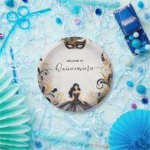 プロムファンシーマスクおもしろい仮装ボールキンセアニェラ ペーパープレート (パーティー)