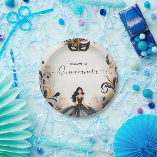 プロムファンシーマスクおもしろい仮装ボールキンセアニェラ ペーパープレート (パーティー)