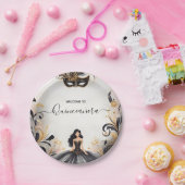 プロムファンシーマスクおもしろい仮装ボールキンセアニェラ ペーパープレート (パーティー)