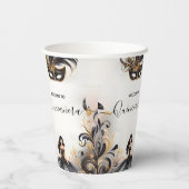 プロムファンシーマスクおもしろい仮装ボールキンセアニェラ 紙コップ (裏面)