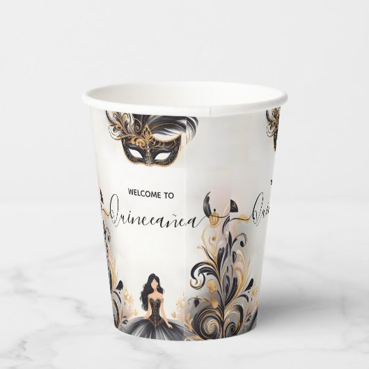 プロムファンシーマスクおもしろい仮装ボールキンセアニェラ 紙コップ (右)