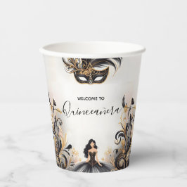 プロムファンシーマスクおもしろい仮装ボールキンセアニェラ 紙コップ