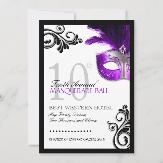 プロムマスカレード招待状 招待状 (正面)