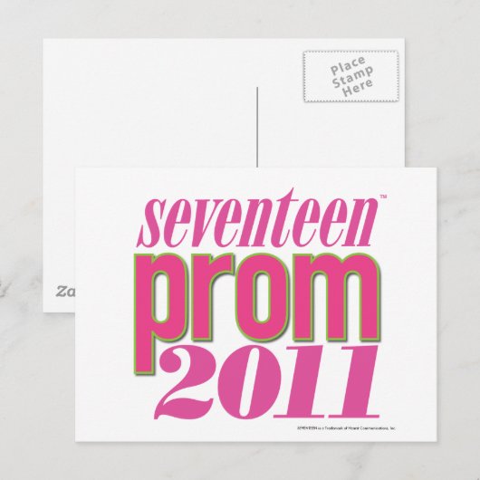 プロム2011年- Pink Lt ポストカード (正面/裏面)