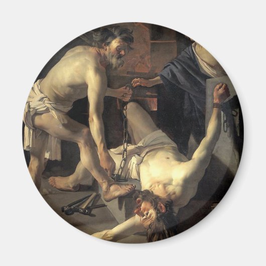 プロメテウスが鎖に繋がれるのは、Dirck van Baburen マグネット (正面)