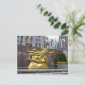 プロメテウス像&噴水 – NYCポストカード ポストカード (スタンド正面)