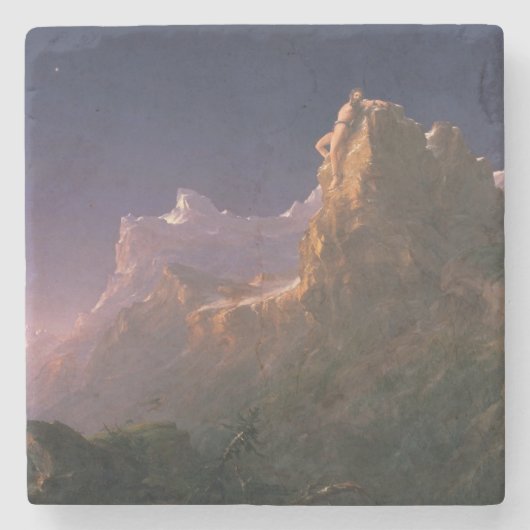 プロメテウス拘束(トマス・コール) ストーンコースター (正面)