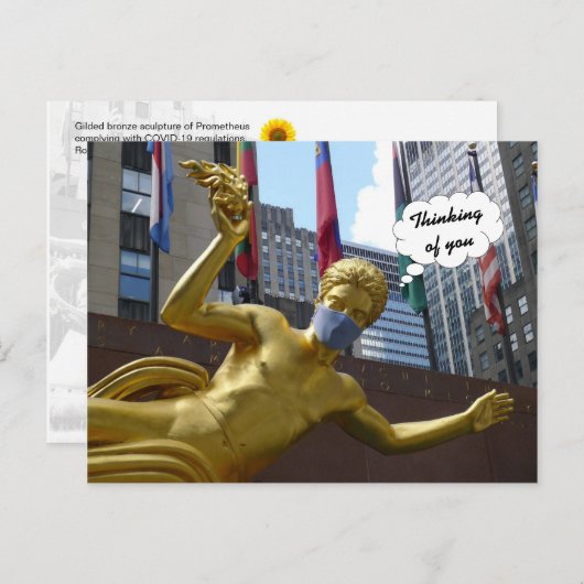 プロメ考えるテウス君の – 葉書 ポストカード (正面/裏面)