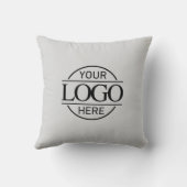 プロモエレガントノグレー会社のロゴ クッション (裏面)