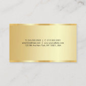 プロモエレガントーションテンプレートラグジュアリー金ゴールドルック 名刺 (裏面)
