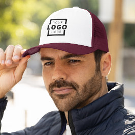 プロモカスタムニティブロゴ統一マルーン キャップ