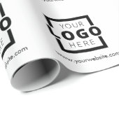 プロモカスタムニョントビジネスロゴブランドホワイト ラッピングペーパー (ロールコーナー)