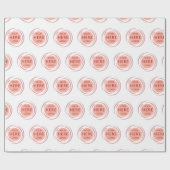 プロモカスタムニョントビジネスロゴブランドホワイト ラッピングペーパー (フラット)