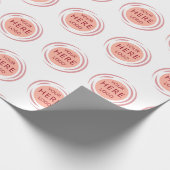 プロモカスタムニョントビジネスロゴブランドホワイト ラッピングペーパー (角)