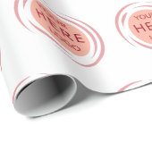 プロモカスタムニョントビジネスロゴブランドホワイト ラッピングペーパー (ロールコーナー)