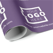 プロモカスタムニョントビジネスロゴ紫 ラッピングペーパー (ロールコーナー)