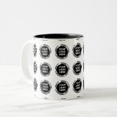 プロモカスタムネーションビジネスロゴブランドのマグカップ ツートーンマグカップ (正面左)